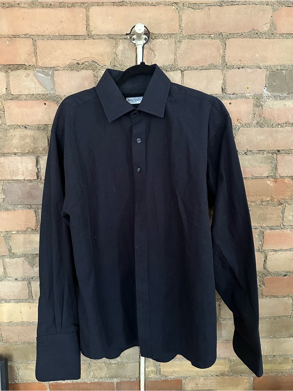 Balmain Men's Black Dress Shirt